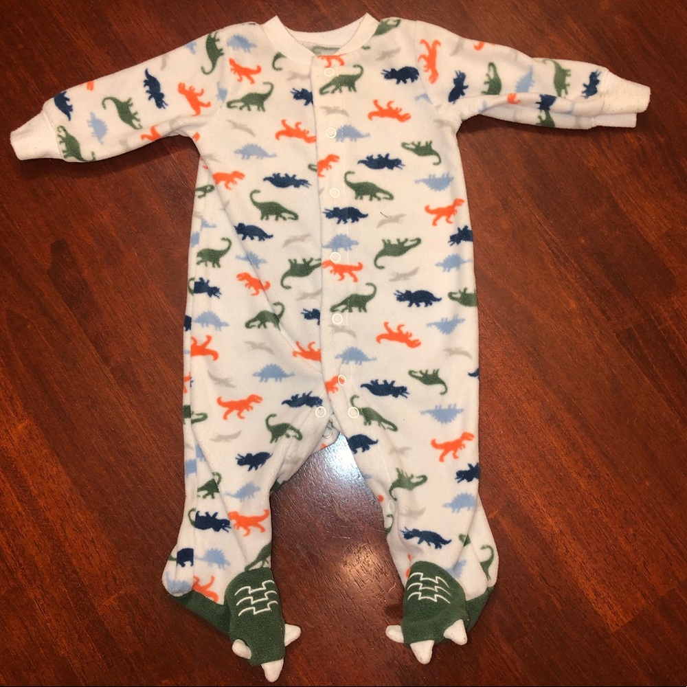 Fluffy 3 Month Dinosaur Pajama